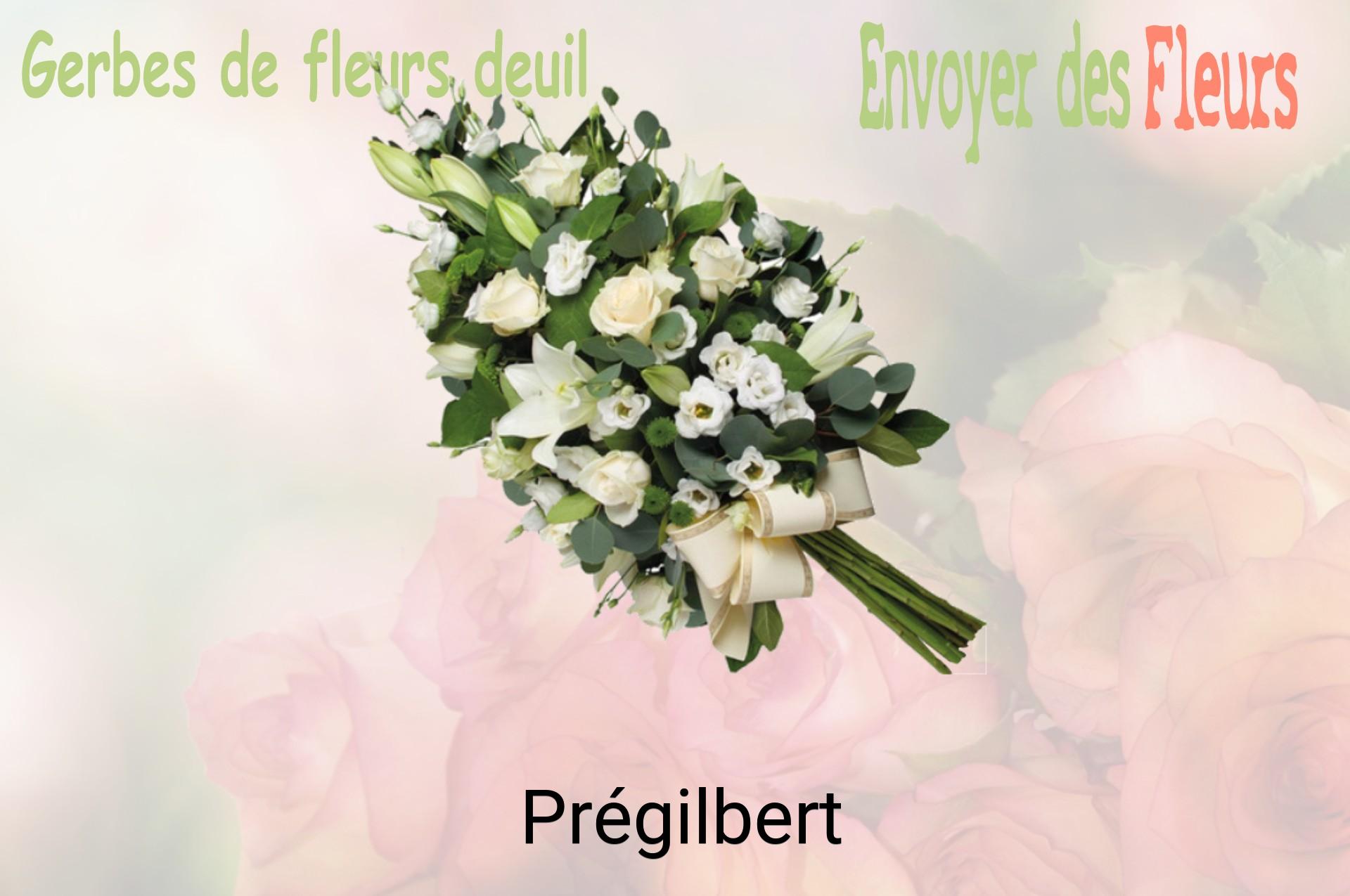 Gerbe de fleurs de deuil livrée à Prégilbert